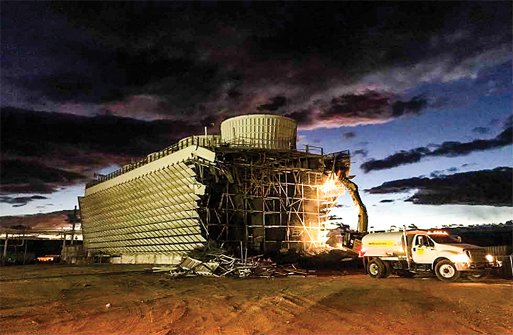 Power plant demolition project