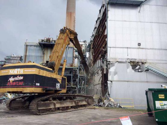 Demolition at Xcel Energy Arapaho